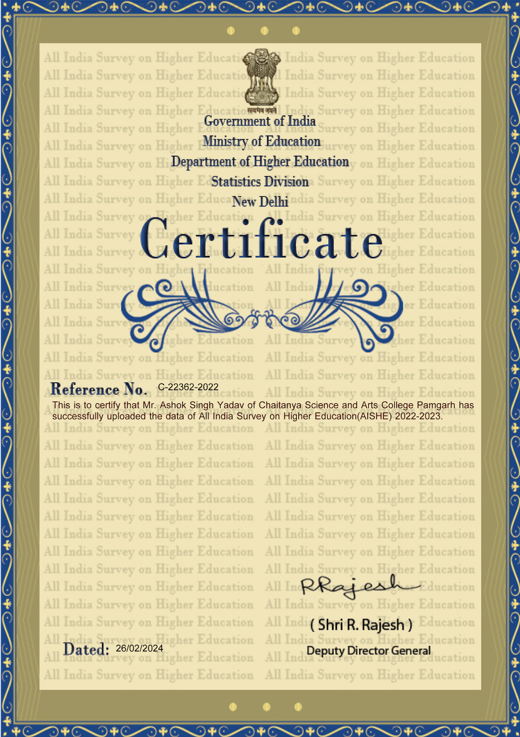 AISHE Recognition Document